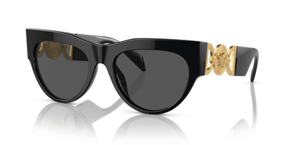 Versace Sunglasses Black-Dark Grey | Versace VE4440U Black-Dark Grey
