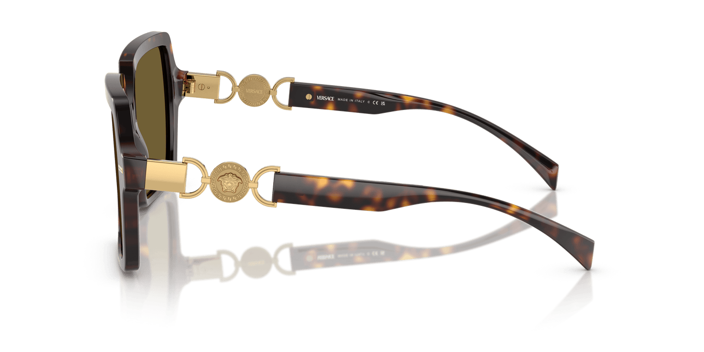 משקפי שמש של ורסאצ'ה הוואנה-חום כהה | Versace VE4441 Havana-Dark Brown