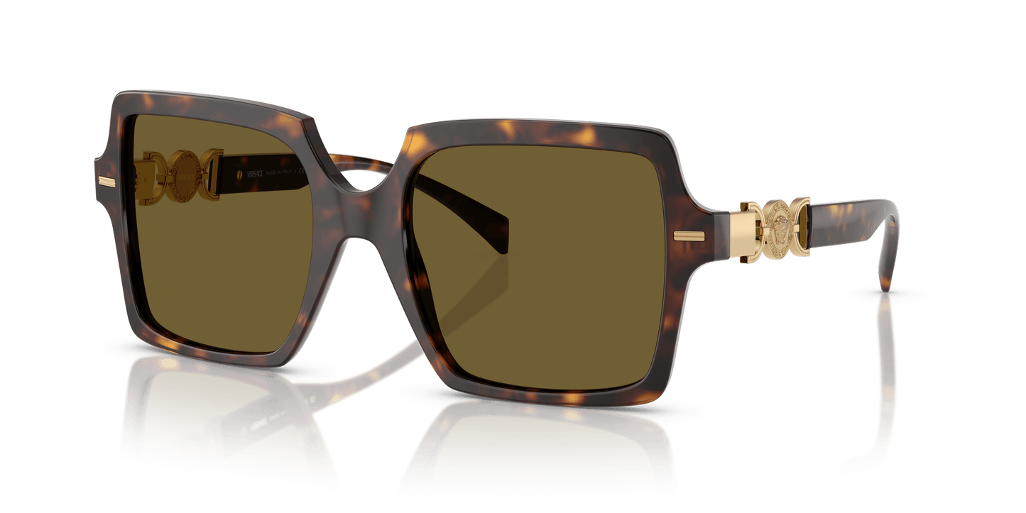 משקפי שמש של ורסאצ'ה הוואנה-חום כהה | Versace VE4441 Havana-Dark Brown
