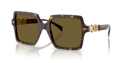 משקפי שמש של ורסאצ'ה הוואנה-חום כהה | Versace VE4441 Havana-Dark Brown