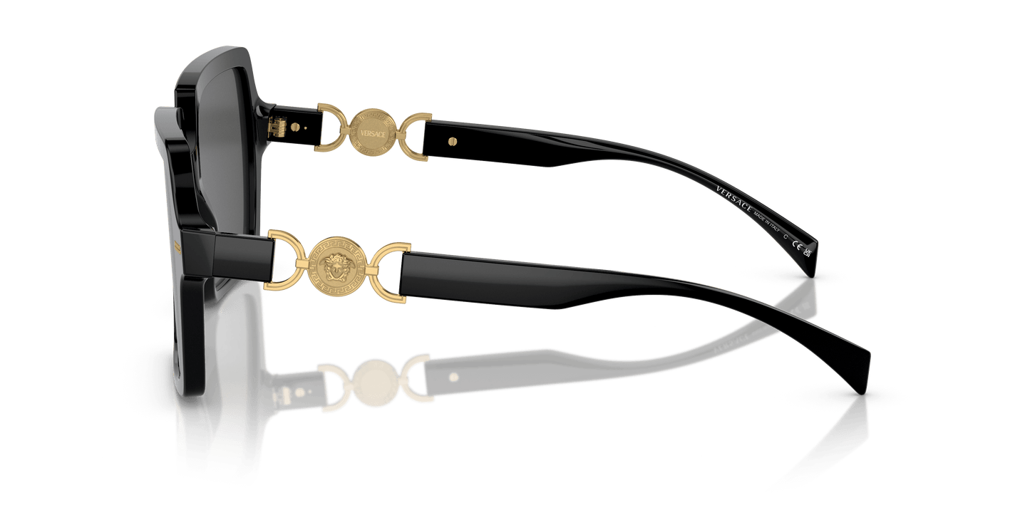 Versace Sunglasses Black-Dark Grey | Versace VE4441 Black-Dark Grey