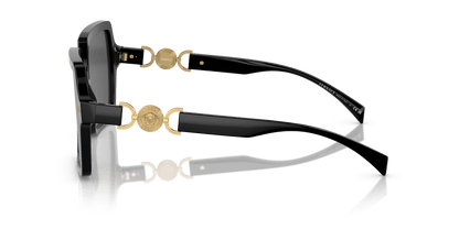 Versace Sunglasses Black-Dark Grey | Versace VE4441 Black-Dark Grey