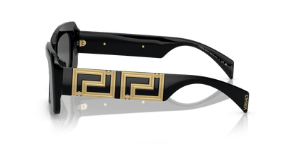 Versace Sunglasses Black-Dark Grey | Versace VE4444U Black-Dark Grey