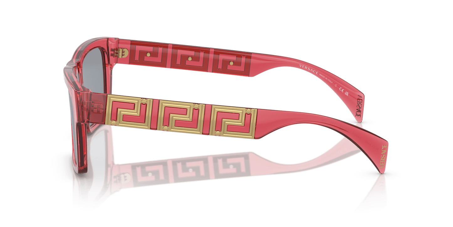 Versace Transparent Red-Grey Sunglasses | Versace VE4445 Transparent Red-Grey