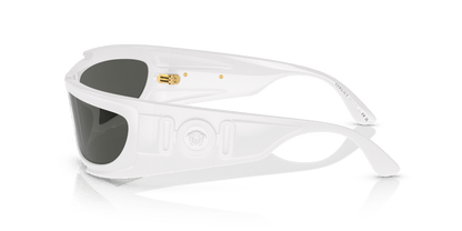 משקפי שמש של ורסאצ'ה לבן-אפור כהה | Versace VE4446 White-Dark Grey