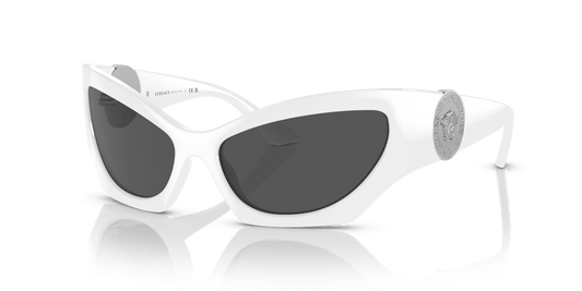 משקפי שמש של ורסאצ'ה לבן-אפור כהה | Versace VE4450 White-Dark Grey