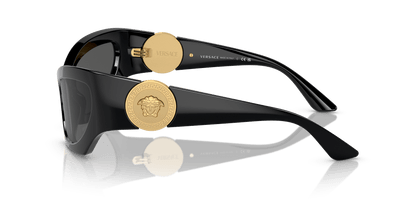 Versace Sunglasses Black-Dark Grey | Versace VE4450 Black-Dark Grey