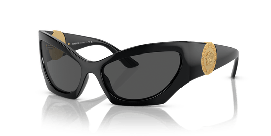 Versace Sunglasses Black-Dark Grey | Versace VE4450 Black-Dark Grey