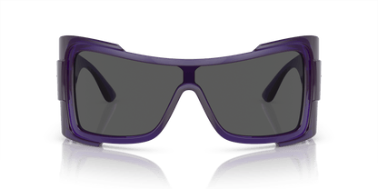 משקפי שמש ורסאצ'ה שקופים סגול-אפור כהה | Versace VE4451 Transparent Purple-Dark Grey