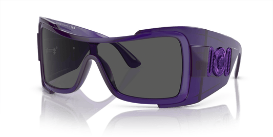 משקפי שמש ורסאצ'ה שקופים סגול-אפור כהה | Versace VE4451 Transparent Purple-Dark Grey