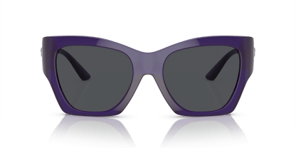 משקפי שמש ורסאצ'ה שקופים סגול-אפור כהה | Versace VE4452 Transparent Purple-Dark Grey