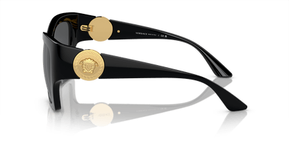משקפי שמש של ורסאצ'ה שחור-אפור כהה | Versace VE4452 Black-Dark Grey