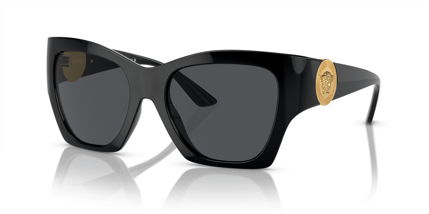 משקפי שמש של ורסאצ'ה שחור-אפור כהה | Versace VE4452 Black-Dark Grey