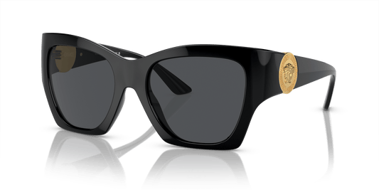 משקפי שמש של ורסאצ'ה שחור-אפור כהה | Versace VE4452 Black-Dark Grey