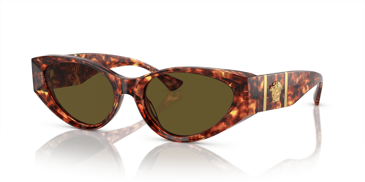 משקפי שמש של ורסאצ'ה הוואנה-חום כהה | Versace VE4454 Havana-Dark Brown