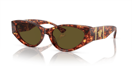 משקפי שמש של ורסאצ'ה הוואנה-חום כהה | Versace VE4454 Havana-Dark Brown