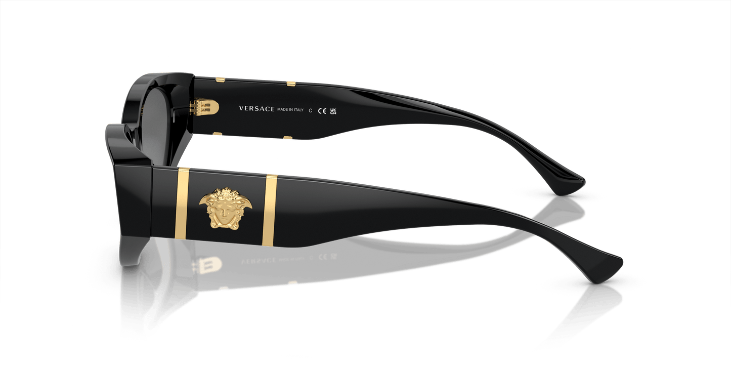 Versace Sunglasses Black-Dark Grey | Versace VE4454 Black-Dark Grey