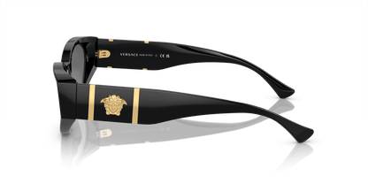 Versace Sunglasses Black-Dark Grey | Versace VE4454 Black-Dark Grey