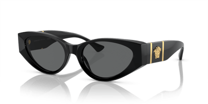 Versace Sunglasses Black-Dark Grey | Versace VE4454 Black-Dark Grey
