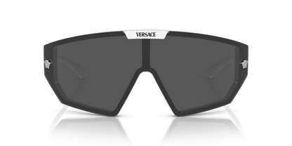 Versace Sunglasses White-Dark Grey/Mirror Silver | Versace VE4461 White-Dark Grey/Mirror Silver