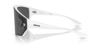Versace Sunglasses White-Dark Grey/Mirror Silver | Versace VE4461 White-Dark Grey/Mirror Silver