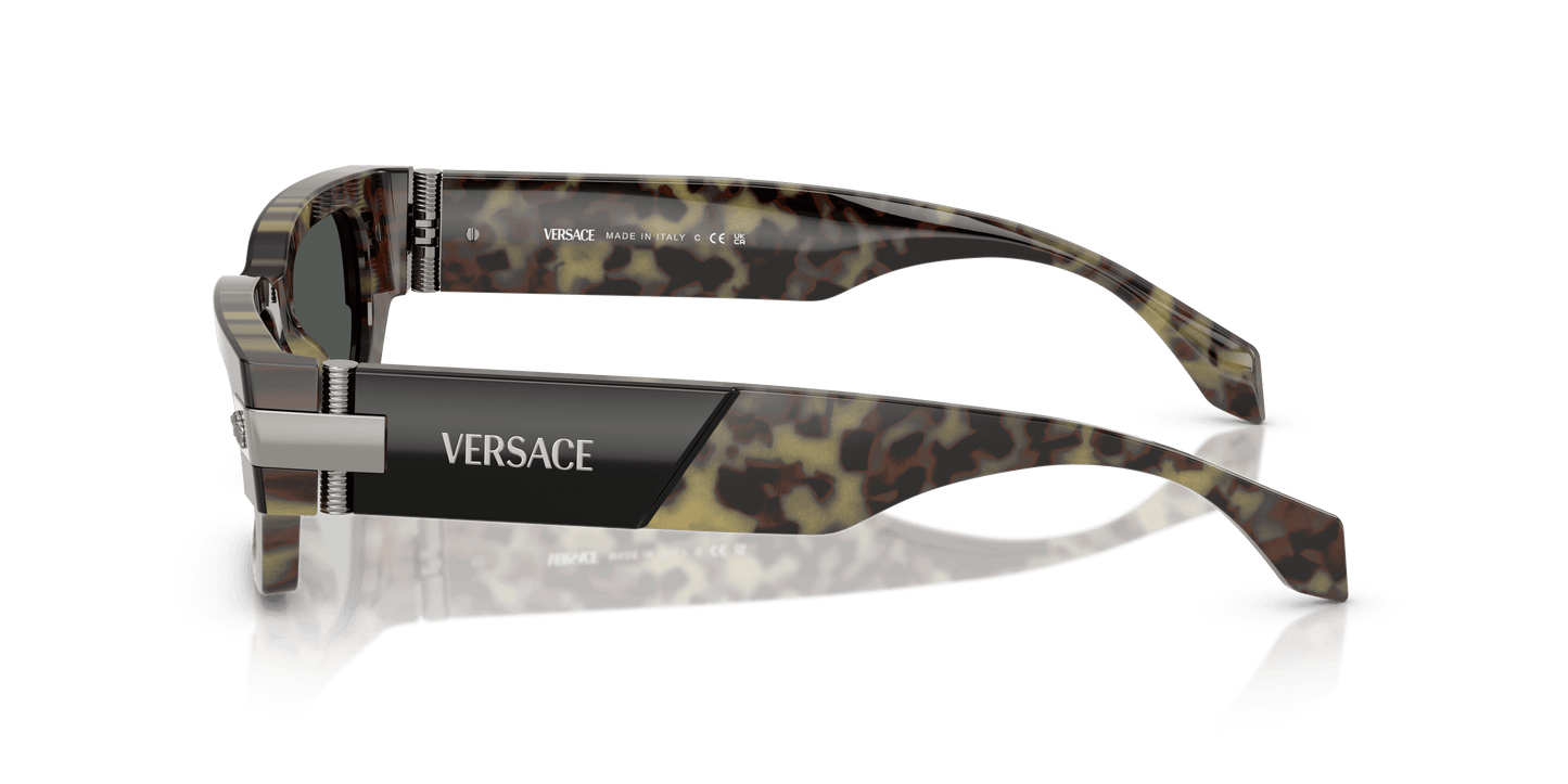 משקפי שמש של ורסאצ'ה הוואנה-אפור כהה | Versace VE4465 Havana-Dark Grey
