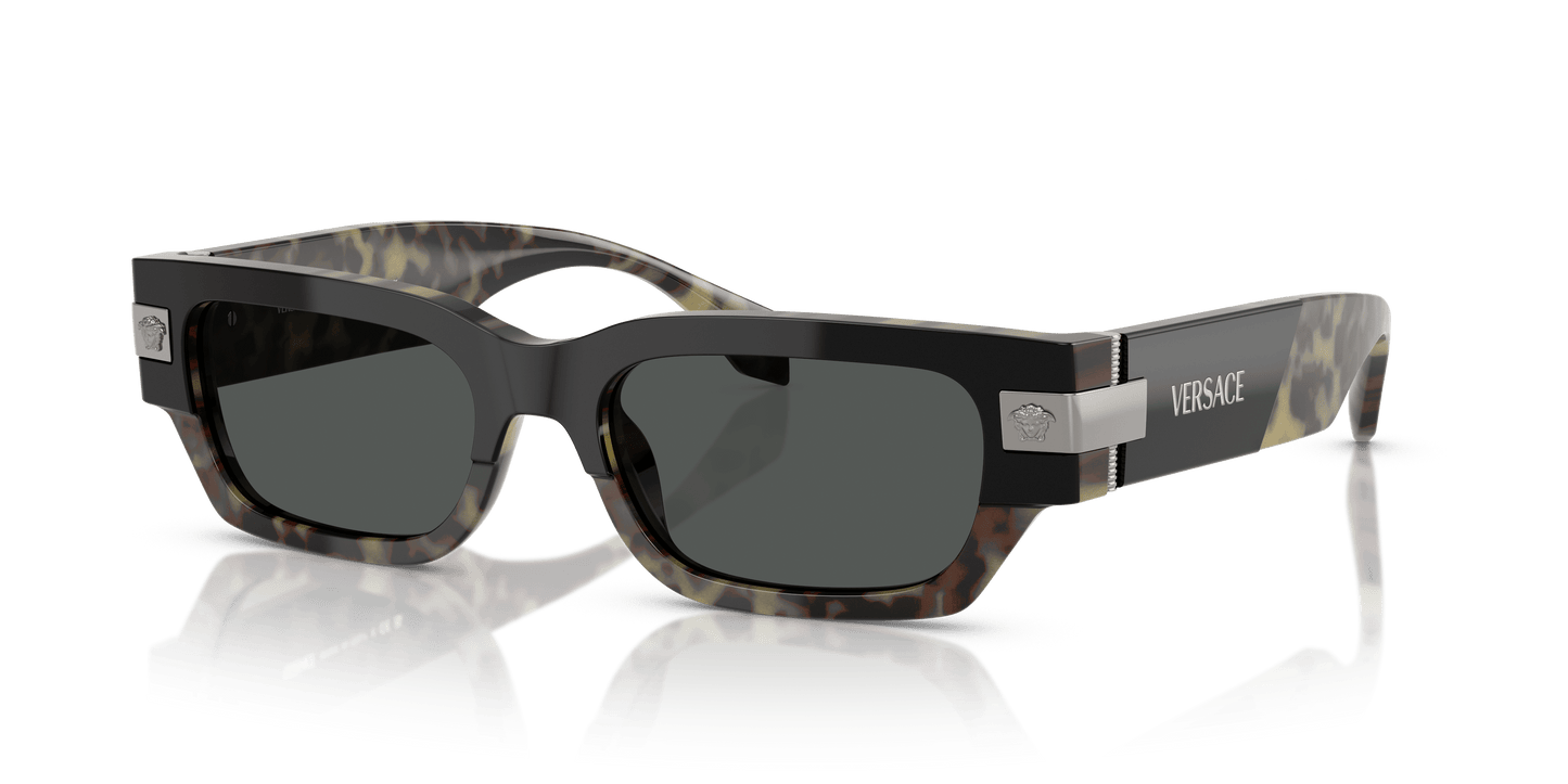 משקפי שמש של ורסאצ'ה הוואנה-אפור כהה | Versace VE4465 Havana-Dark Grey