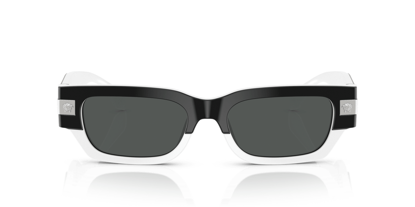 Versace Sunglasses Top Black/White-Dark Grey | Versace VE4465 Top Black/White-Dark Grey