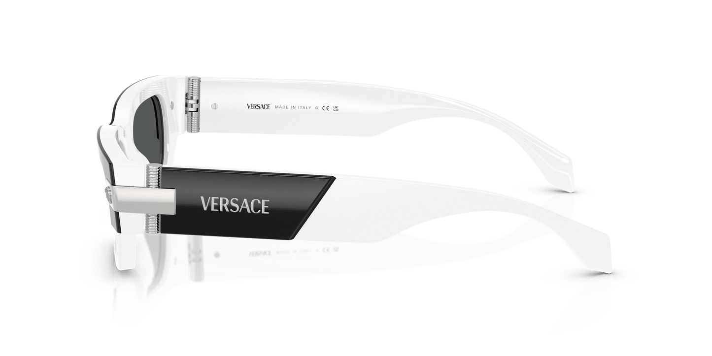 Versace Sunglasses Top Black/White-Dark Grey | Versace VE4465 Top Black/White-Dark Grey
