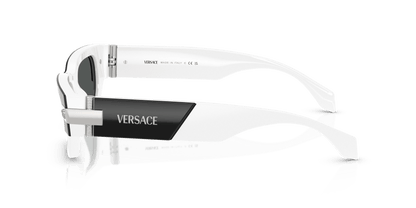 Versace Sunglasses Top Black/White-Dark Grey | Versace VE4465 Top Black/White-Dark Grey