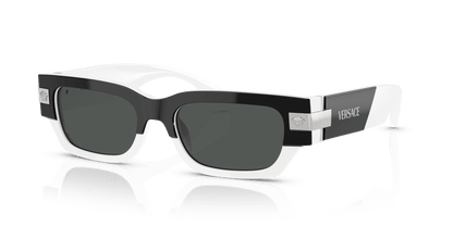 Versace Sunglasses Top Black/White-Dark Grey | Versace VE4465 Top Black/White-Dark Grey