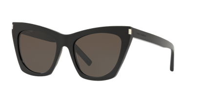 משקפי שמש סן לורן שחור מבריק-אפור | Saint Laurent SL 214 Kate Black Shiny-Grey