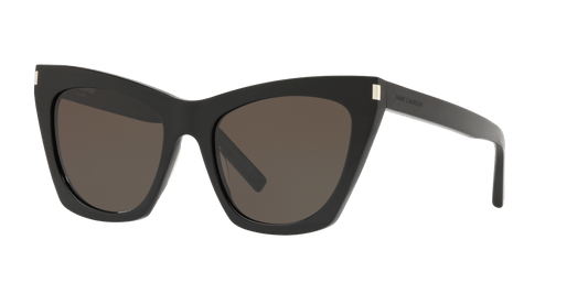 משקפי שמש סן לורן שחור מבריק-אפור | Saint Laurent SL 214 Kate Black Shiny-Grey