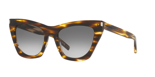 משקפי שמש סן לורן צב חום-אפור | Saint Laurent SL 214 Kate Tortoise Brown-Grey