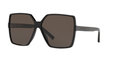 משקפי שמש סן לורן שחור מבריק-אפור | Saint Laurent SL 232 BETTY Black Shiny-Grey