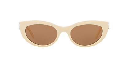 משקפי שמש סן לורן בצבע שנהב-חום | Saint Laurent SL M115 Ivory-Brown