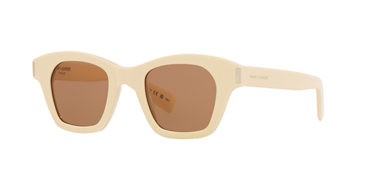 Saint Laurent SL 592 Ivory-Brown Sunglasses