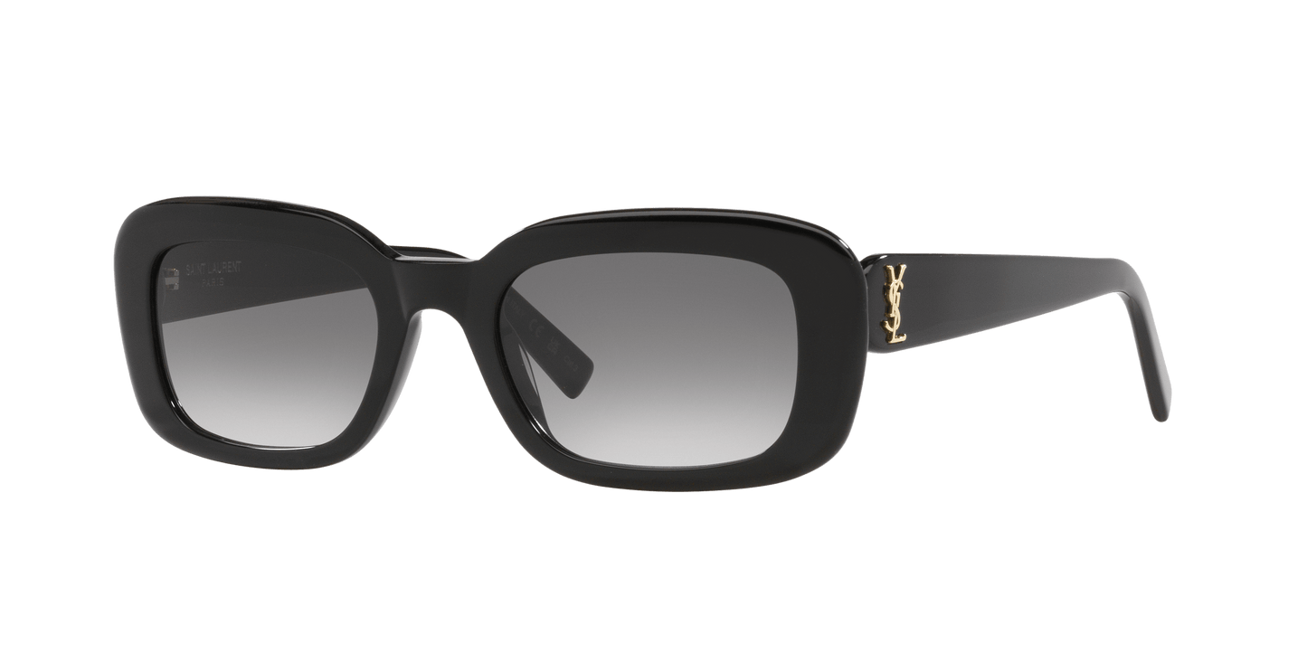 משקפי שמש של סן לורן שחור-אפור | SAINT LAURENT SL M130 Black-Grey