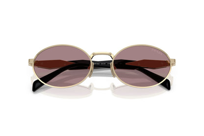 Prada Sunglasses Pale Gold-Light Purple/Brown | Prada PR 65ZS Pale Gold-Light Purple/Brown