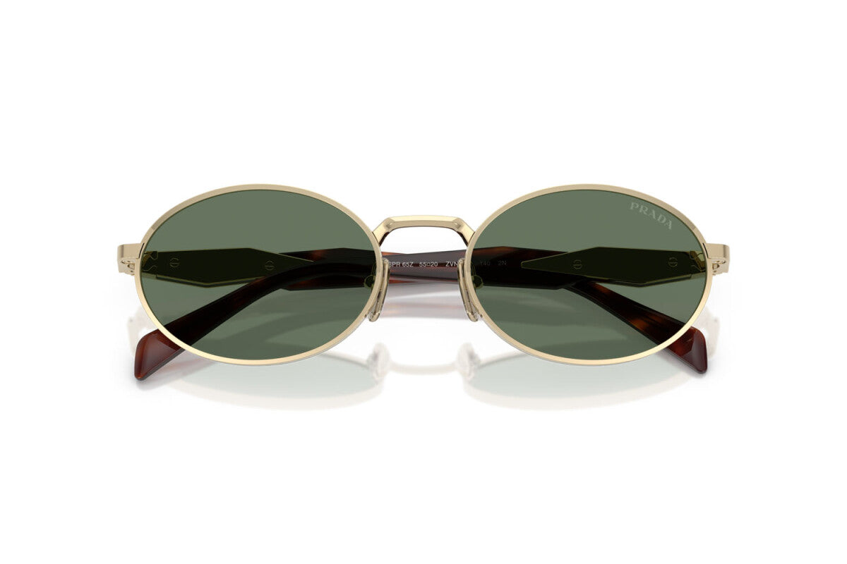 Prada Sunglasses Pale Gold-Dark Green | Prada PR 65ZS Pale Gold-Dark Green