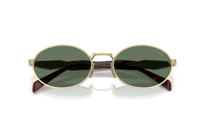 Prada Sunglasses Pale Gold-Dark Green | Prada PR 65ZS Pale Gold-Dark Green