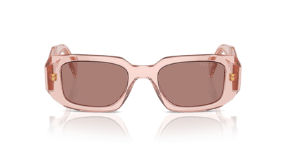 Prada Sunglasses Transparent Peach-Light Brown | PRADA PR 17WS Transparent Peach-Light Brown