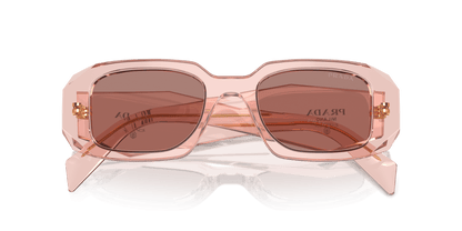 Prada Sunglasses Transparent Peach-Light Brown | PRADA PR 17WS Transparent Peach-Light Brown