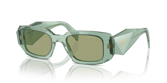 Prada Sunglasses Transparent Sage-Green Mirror Internal Silver | PRADA PR 17WS Transparent Sage-Green Mirror Internal Silver