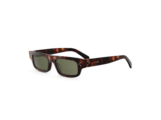 CELINE 3 Dots HD Havana Rectangular Sunglasses CL40337U 52N 52