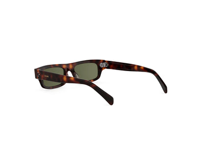 CELINE 3 Dots HD Havana Rectangular Sunglasses CL40337U 52N 52