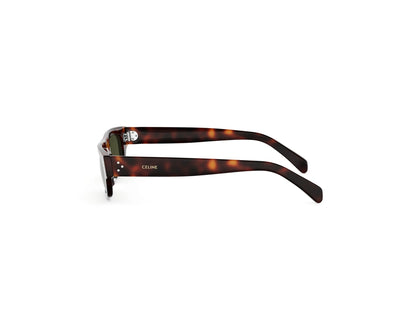 CELINE 3 Dots HD Havana Rectangular Sunglasses CL40337U 52N 52