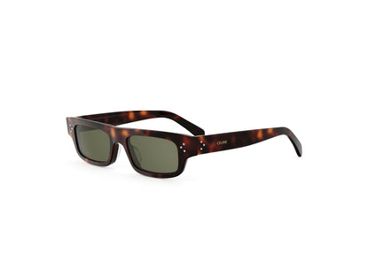 CELINE 3 Dots HD Havana Rectangular Sunglasses CL40337U 52N 52
