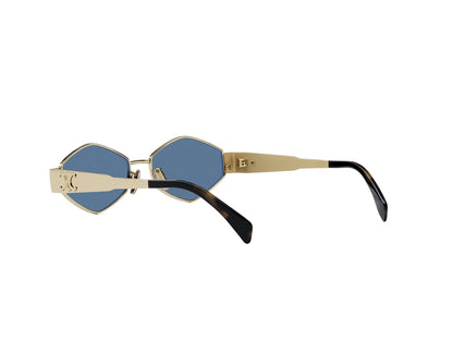 CELINE METAL TRIOMPHE GOLD GEOMETRIC SUNGLASSES CL40254U 30N 54