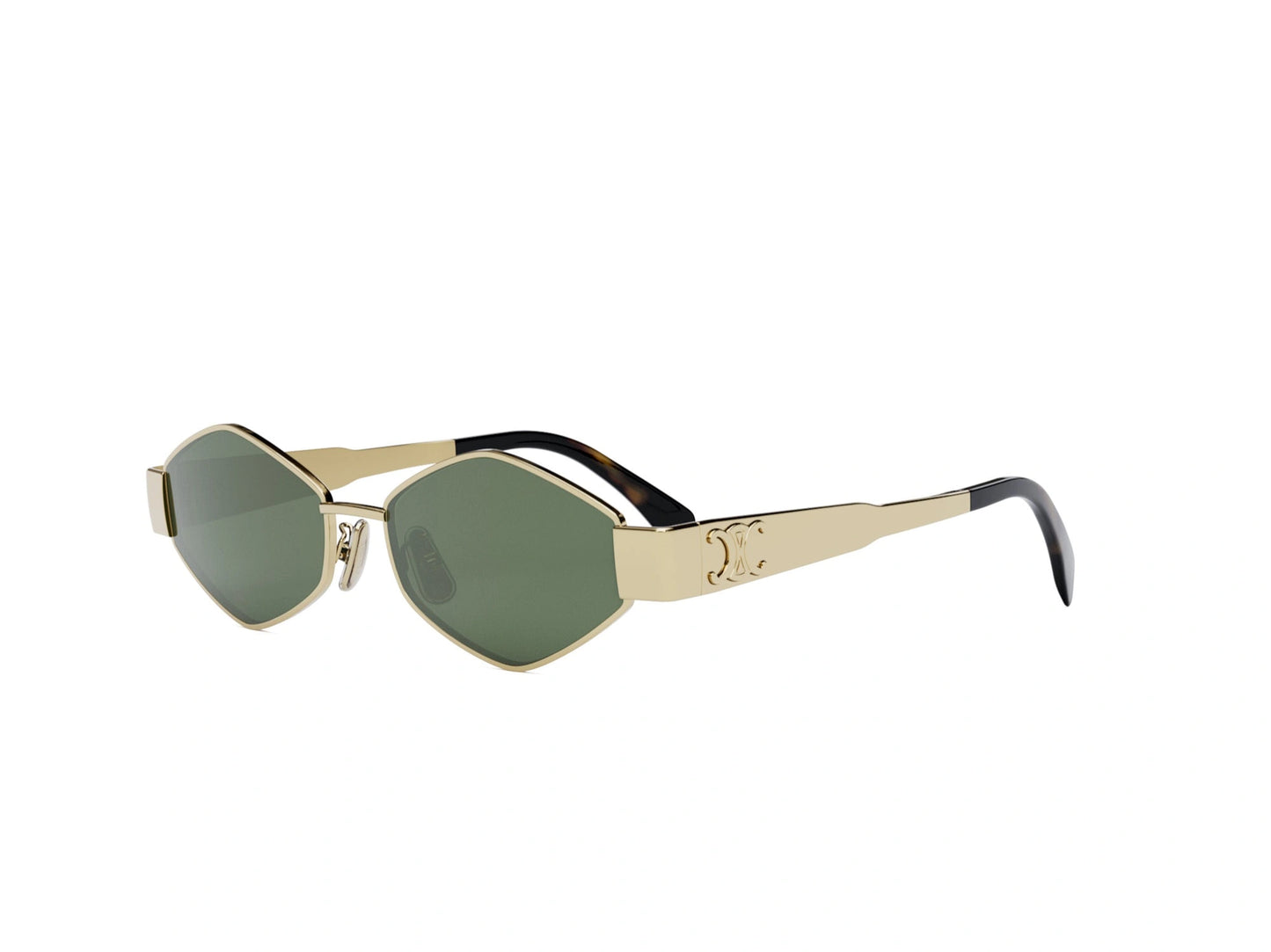 CELINE METAL TRIOMPHE GOLD GEOMETRIC SUNGLASSES CL40254U 30N 54